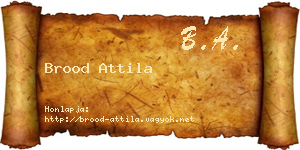 Brood Attila névjegykártya